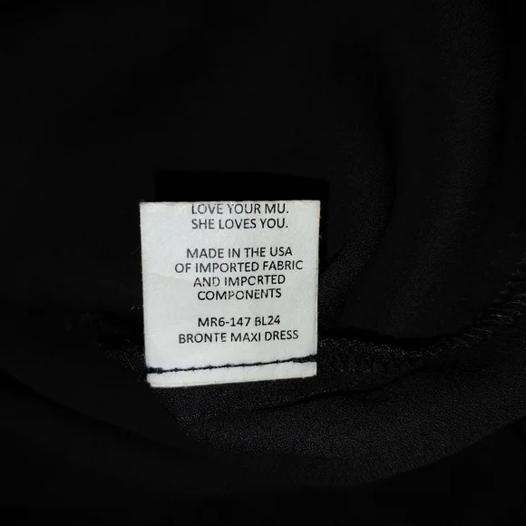 Show Me Your Mumu Black Sheer Lined Bronte Maxi Sleeveless Dress Small! - Picture 9 of 14